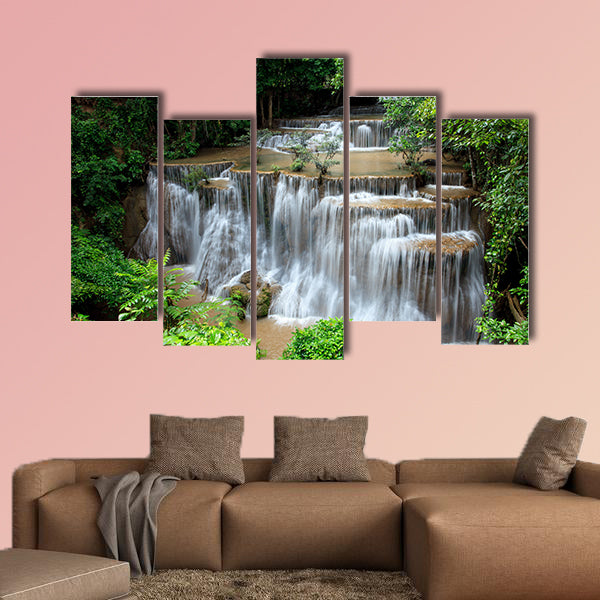  Full form of hauy mae kamin water falls in deep multi panel canvas wall art