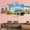 Big Ben and Westminster bridge in London multi panel canvas wall art