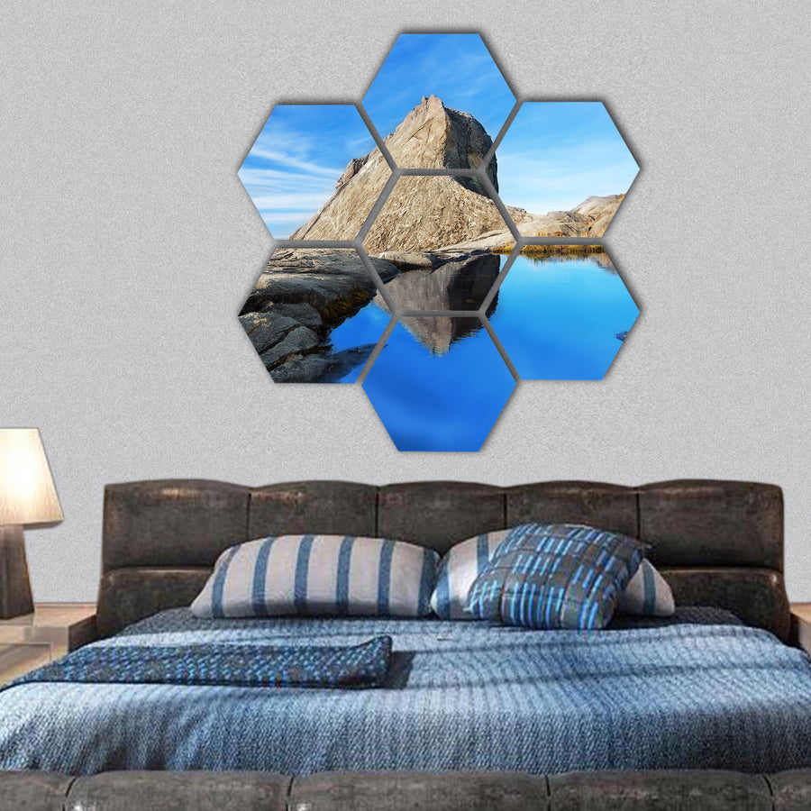 St. John's peak at Mount Kinabalu Sabah hexagonal canvas wall art