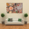 Assortment of legumes grain and seeds Various types of grains rice legumes spices Multi panel canvas wall art