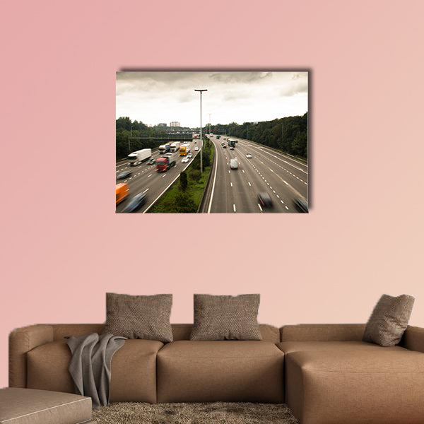The highway ring around Antwerp in Belgium multi panel canvas wall art