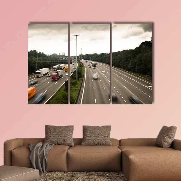 The highway ring around Antwerp in Belgium multi panel canvas wall art