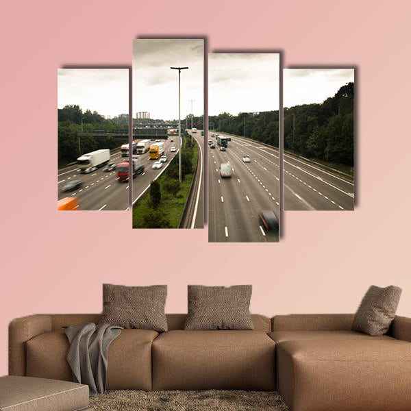 The highway ring around Antwerp in Belgium multi panel canvas wall art