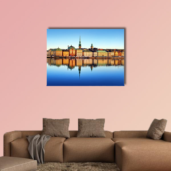 Stockholm city multi panel canvas wall art