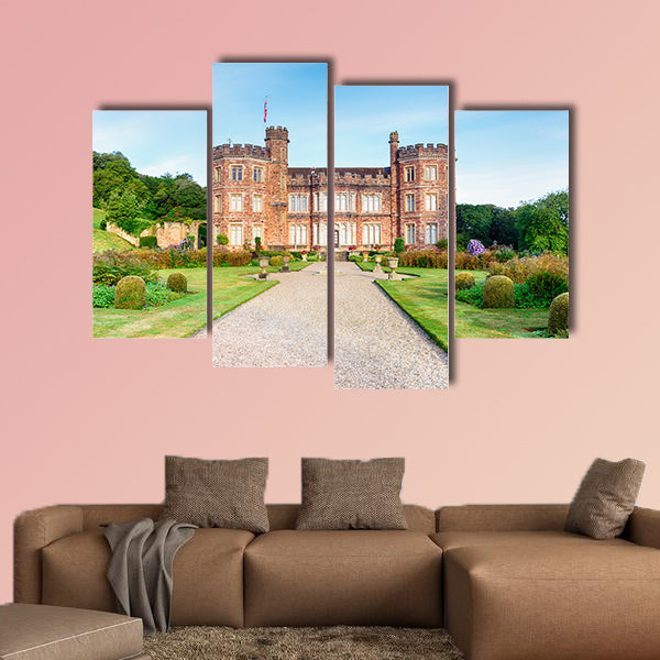 A stately home at Mount Edgcumbe in Cornwall multi panel canvas wall art