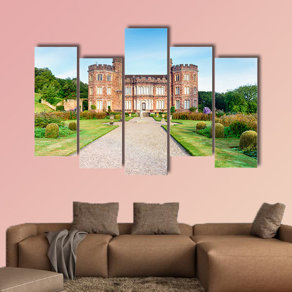 A stately home at Mount Edgcumbe in Cornwall multi panel canvas wall art