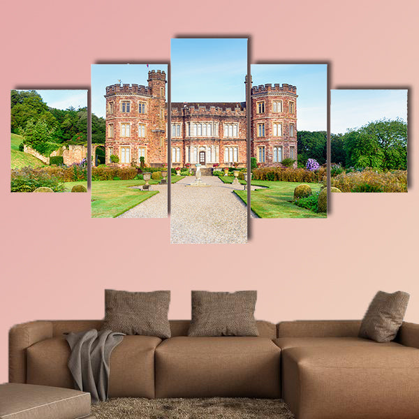 A stately home at Mount Edgcumbe in Cornwall multi panel canvas wall art