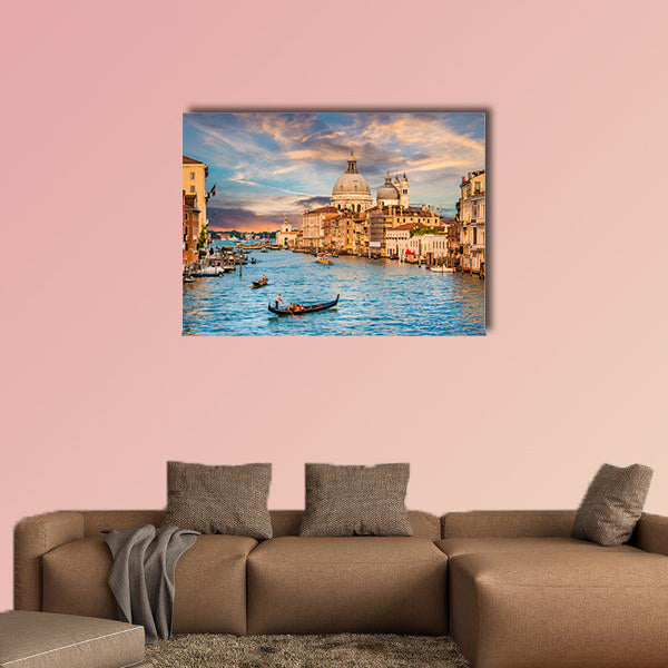Beautiful view of traditional Gondola on famous Grand Canal wall art