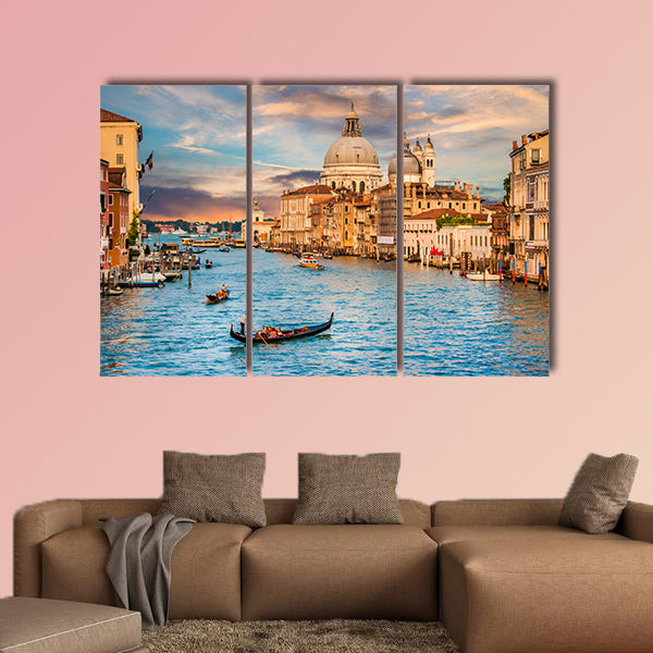 Beautiful view of traditional Gondola on famous Grand Canal wall art