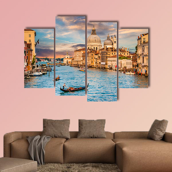 Beautiful view of traditional Gondola on famous Grand Canal wall art