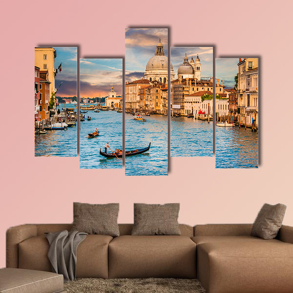 Beautiful view of traditional Gondola on famous Grand Canal wall art