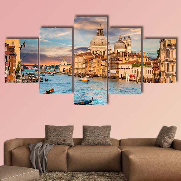 Beautiful view of traditional Gondola on famous Grand Canal wall art