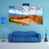 Colorfull autumn morning in the Carpathian mountains Borzhava ridge, Ukraine, Europe multi panel canvas wall art