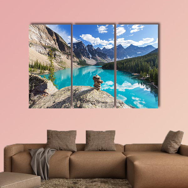 Beautiful Moraine Lake in Banff National park, Canada Multi panel canvas wall art