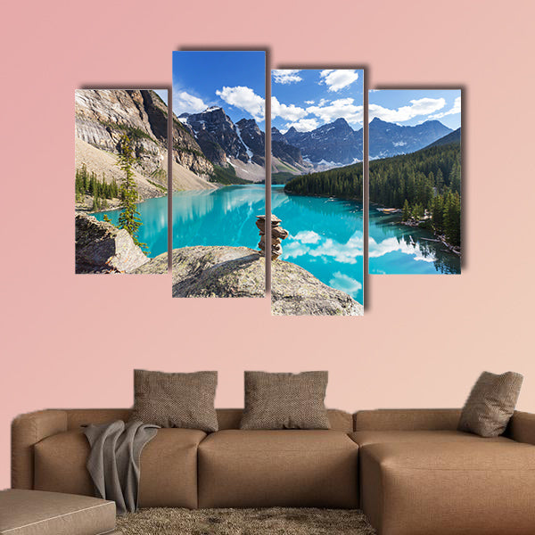Beautiful Moraine Lake in Banff National park, Canada Multi panel canvas wall art