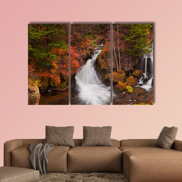 The Ryuzu Falls Ryuzu-no-taki near Nikko, Japan multi panel canvas wall art