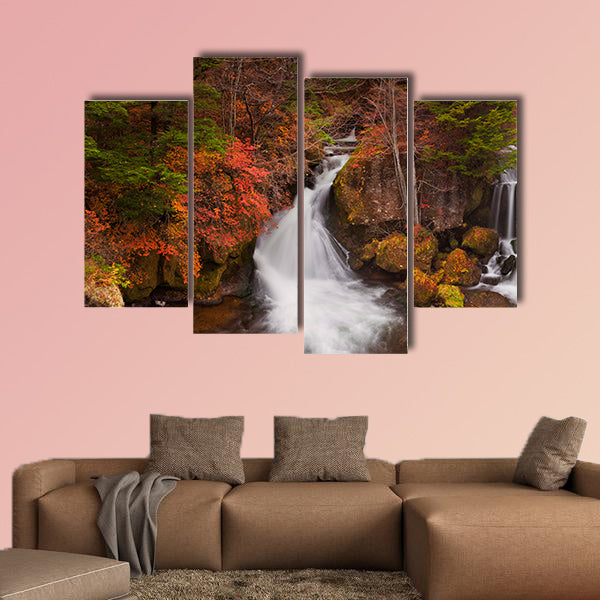 The Ryuzu Falls Ryuzu-no-taki near Nikko, Japan multi panel canvas wall art