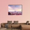 Barcelona sunset skyline view, Spain multi panel canvas wall art