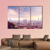 Barcelona sunset skyline view, Spain multi panel canvas wall art