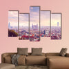 Barcelona sunset skyline view, Spain multi panel canvas wall art