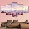 Barcelona sunset skyline view, Spain multi panel canvas wall art