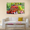 Fresh organic vegetables and fruits in the garden. Balanced diet Multi panel canvas wall art