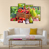 Fresh organic vegetables and fruits in the garden. Balanced diet Multi panel canvas wall art