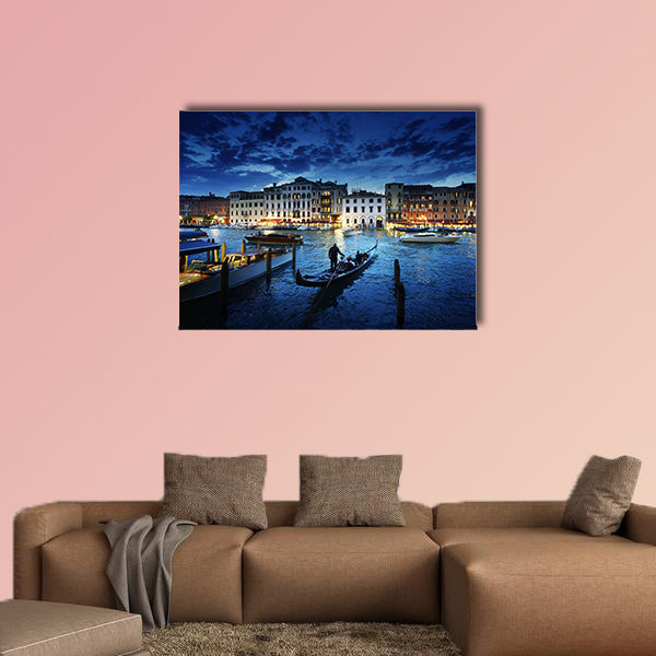 Grand Canal in sunset time, Venice, Italy multi panel canvas wall art