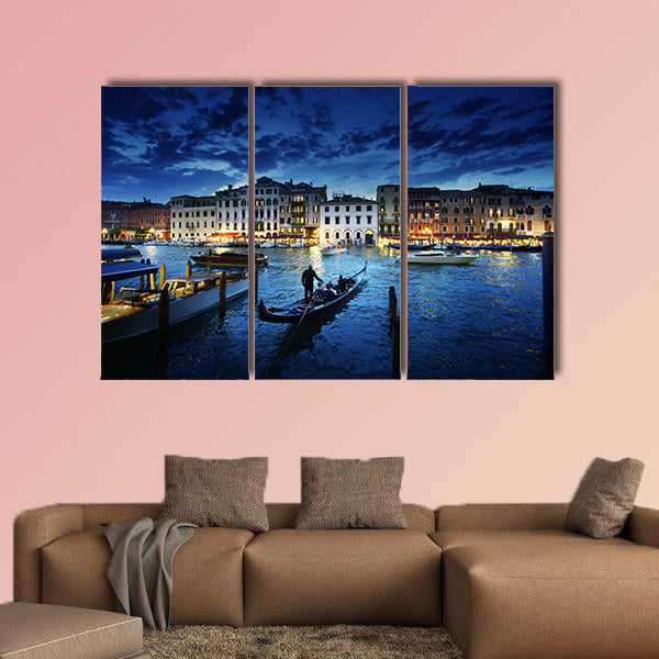Grand Canal in sunset time, Venice, Italy Multi panel canvas wall art