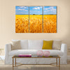 Fields of ripe yellow wheat ready for harvest Multi panel canvas wall art