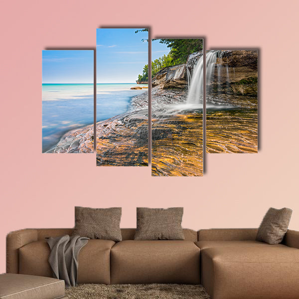 Elliot Falls is a small but beautiful waterfall that cascades over rocky wall art