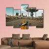 Bomb on the road, a nuclear explosion multi panel canvas wall art