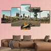 Bomb on the road, a nuclear explosion multi panel canvas wall art