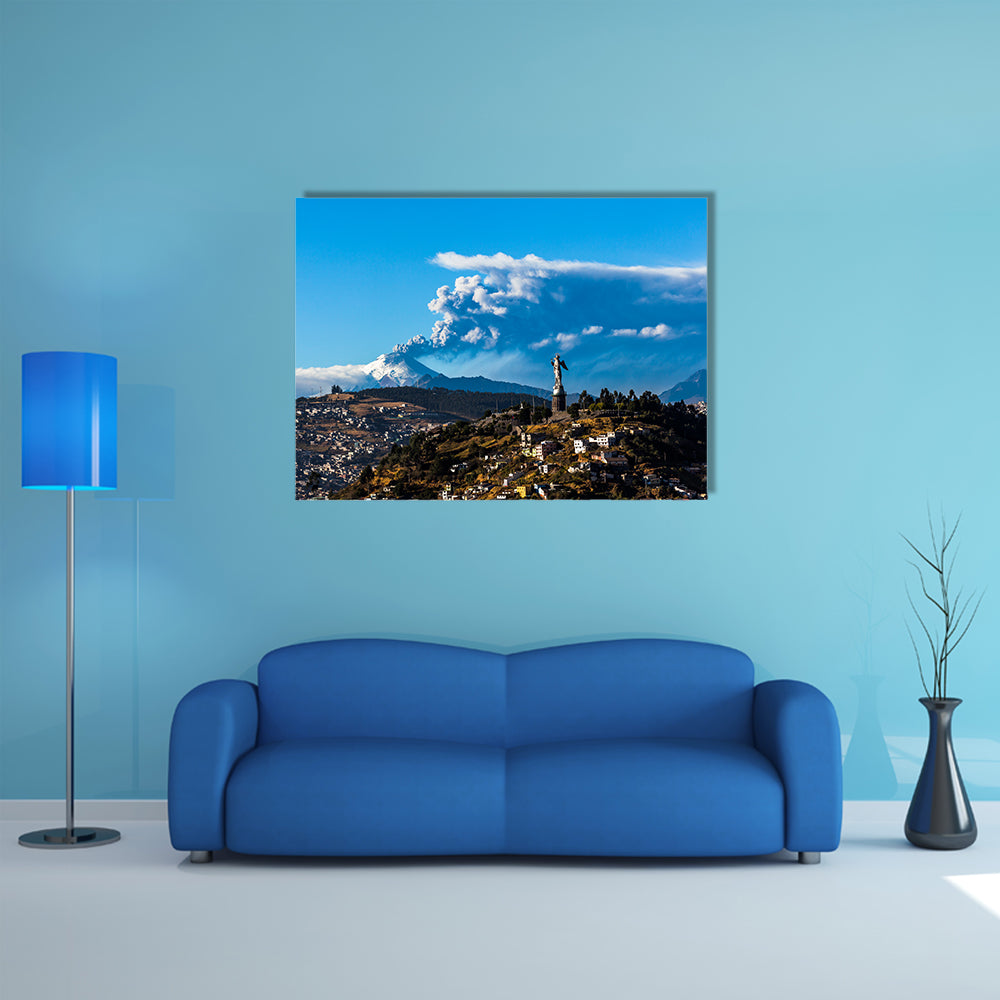 The Cotopaxi Volcano eruption for several days multi panel canvas wall art