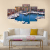 Marina of Monte Carlo in Monaco Multi panel canvas wall art