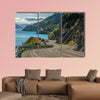 Road along Lake Wakatipu, Queenstown, New Zealand multi panel canvas wall art