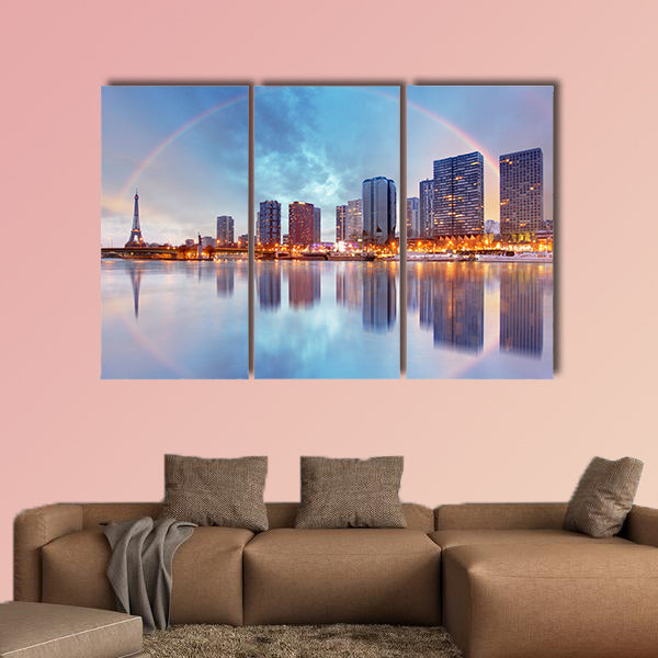 Paris skyline cityscape Multi panel canvas wall art