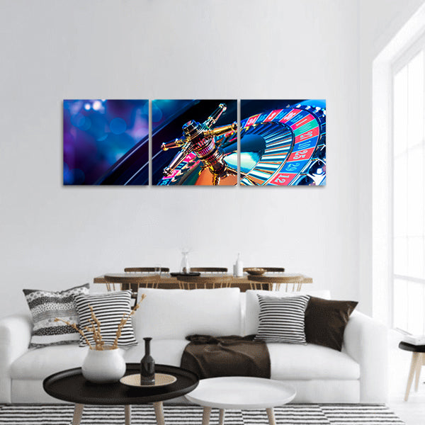 High contrast image of casino panoramic canvas wall art