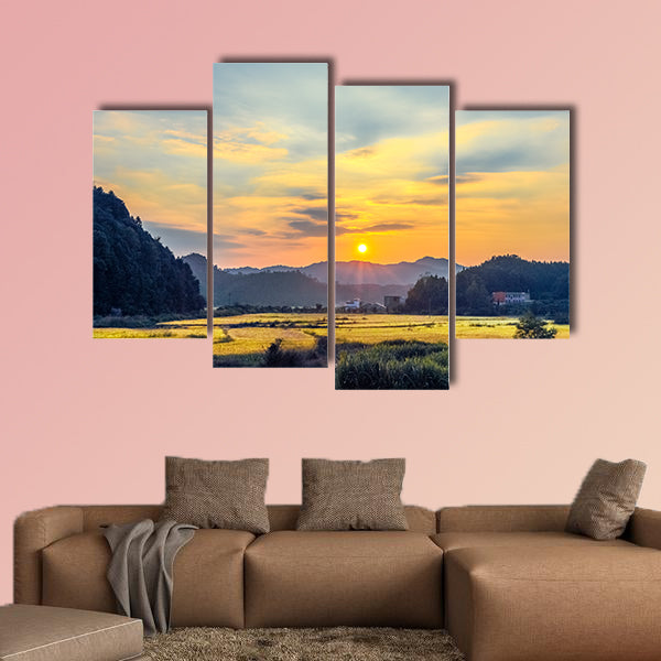Sunset Multi panel canvas wall art