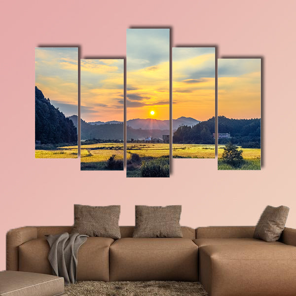 Sunset Multi panel canvas wall art