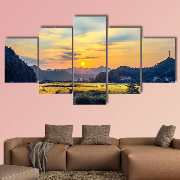 Sunset Multi panel canvas wall art