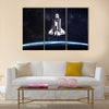 Space shuttle taking off on a mission. Multi Panel Canvas Wall Art