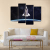 Space shuttle taking off on a mission. Multi Panel Canvas Wall Art