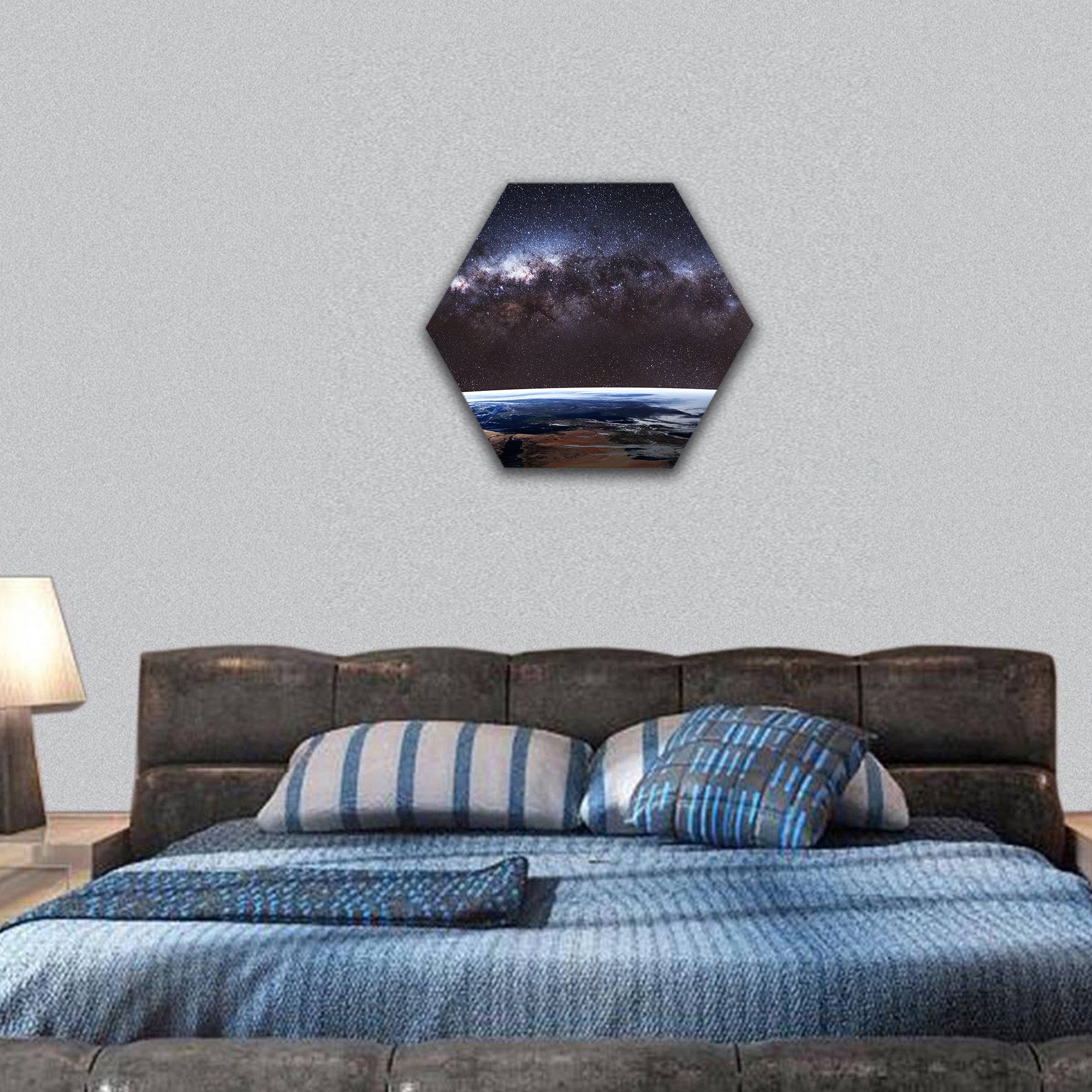 High quality Earth image hexagonal canvas wall art