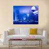 Surveillance Security Camera or CCTV over city Multi panel canvas wall art