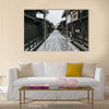 Snow fall Winter in old town  Multi panel canvas wall art