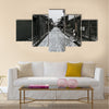 Snow fall Winter in old town  Multi panel canvas wall art