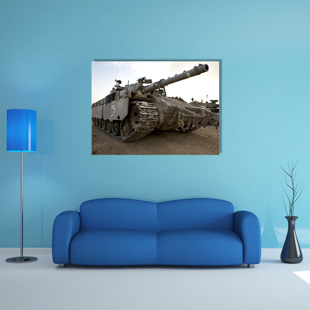 War Tank Of Israel Multi Panel Canvas Wall Art