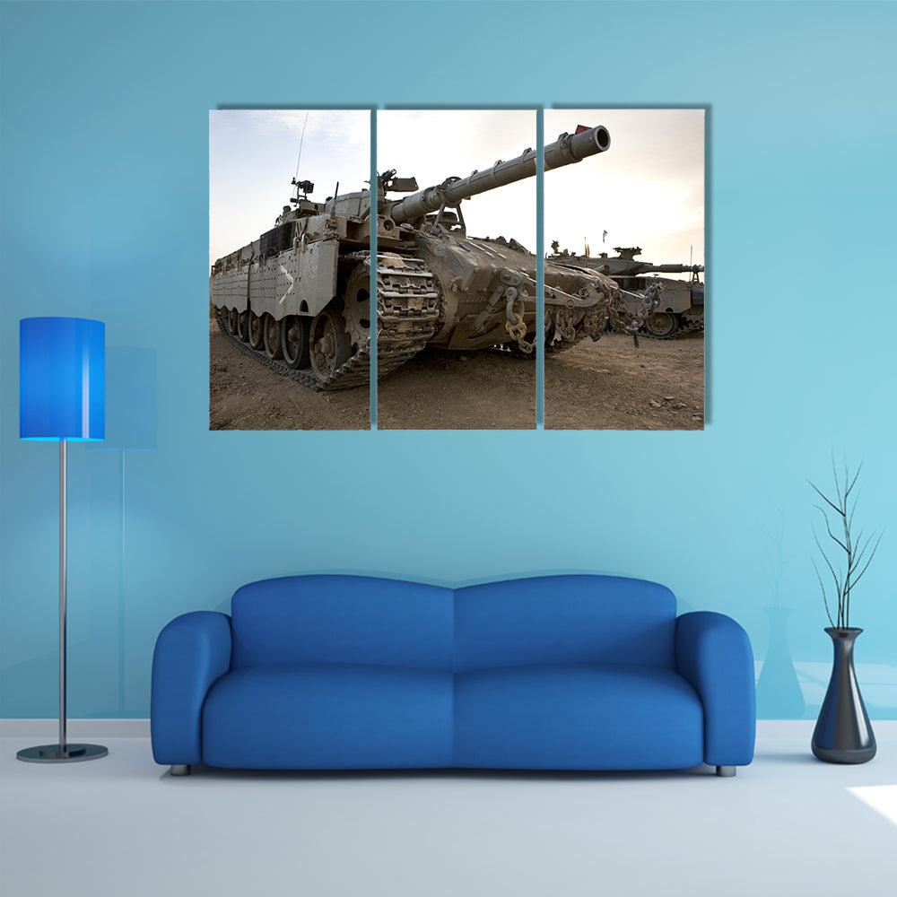 War Tank Of Israel Multi Panel Canvas Wall Art