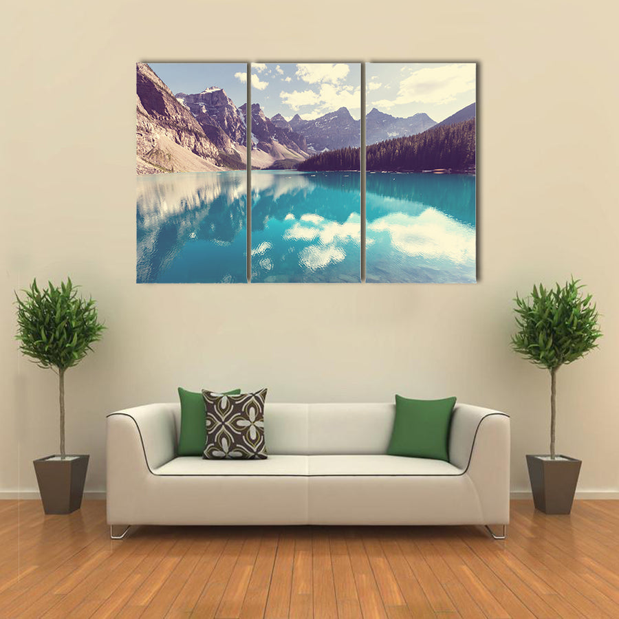 Beautiful Moraine lake in Banff National park, Canada multi panel canvas wall art